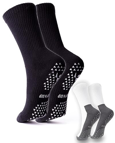 1Paar Anti-Rutsch Sportsocken, Grip Socken gegen Wegrutschen auf glatten Böden, Stoppersocken gegen Verrutschen in Schuhen, Rutschfeste Noppen-Socken für Fitness, Calisthenics, Pilates, Yoga (S)