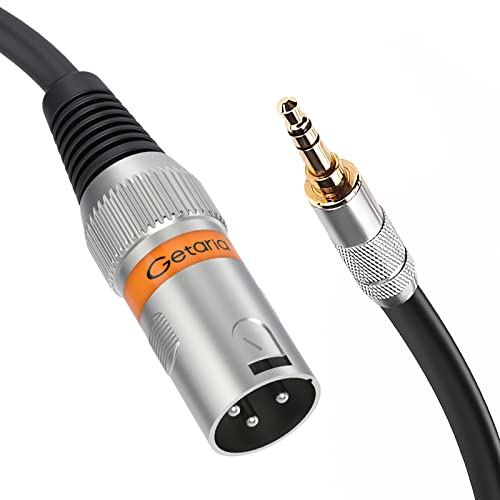 Getaria XLR maschio a 3,5 mm cavo1/8 TRS Jack a maschio cavo bilanciato 3,5 mm a 3 pin Cable (Male XLR to 3.5mm(2 Meters))