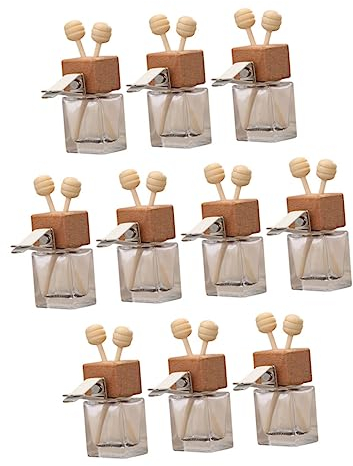 Lurrose 10 Stück Auto-Parfümflasche Glas Parfümflasche Glasdekor Duftdiffusor Glasdiffusoren Für Ätherische Öle Glas Diffusor Für Ätherische Öle Autodiffusoren Für Ätherische Öle Glas