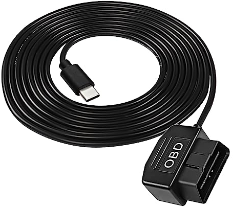 XMSJSIY OBD Power Cable for Dash Camera Type C OBD2 Power Cable Adapter Hardwire Charger Cable with Switch Button Connector Charger 24 Hours Surveillance for Dash Camera GPS DVR - 3.5M