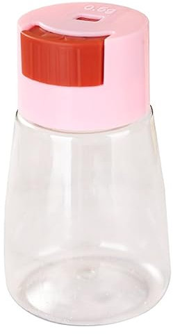 Wilitto Salt and Pepper Shakers Set Moisture Proof Salt Shaker with Plastic Lid,Quantitative, Press Type, Clear,Clear to Know When to Fill Refillable Spice Dispenser for Kitchen or Travel Kitchen Gad