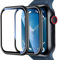UniqueMe 9H Full Screen für Apple Watch 9/8/7 45mm Displayschutz [2 Stück Aluminium Schutzglas], 9H Härte Kratzfest für Apple Watch 9/8/7 45mm Schutzfolie Einfache Installation