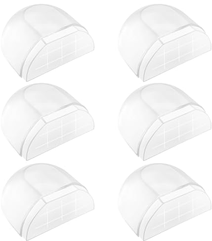 Lectorias 6 Piezas Tope Puertas Suelo, Topes para Puertas Adhesivos, Tope de Puerta Transparente para Proteger la Pared y los Muebles, no Se Requiere Taladrar, Aptos para Todos los Suelos Duros
