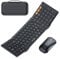 ProtoArc Clavier Souris sans Fil Pliable, XKM01 Clavier Bluetooth AZERTY pour Affaires et Voyages, 2.4G + Dual Bluetooth Pleine-Taille Clavier iPad Portable pour Telephone Tablette