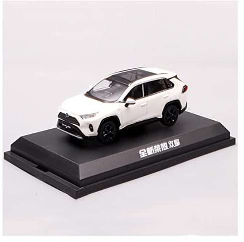 EMRGAZQD Motorfahrzeuge Replika Auto 1:43 Druckguss Für Toyota Wilanda RAV4 SUV Legierungssimulation Automodell Sammlerstücke Aus Metall Originalgetreue Nachbildung (Color : White RAV4), darong001