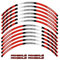 HRQCTIM Motorrad Felgenband Aufkleber Für Ducati 899 959 1199 1299 Für Panigale V2 V4 S/R Motorrad Felgenaufkleber(Red White)
