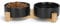 Nobleza - Gamelles pour Chien et Chat 2x500ML Gamelle Chat Chien Ceramique Bol Chat avec Support Bambou, Antidérapants, Disponible pour Chats et Petits Chiens (Noir)