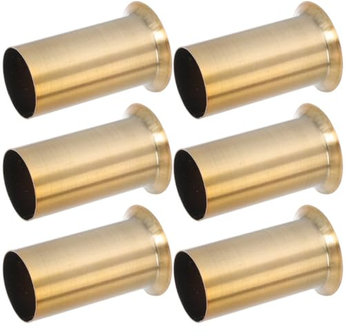 Manchon de Base de Lampe en Fer pour Lustre, Lot de 6 | Finition Or, Surface Lisse et Résistance à Rouille, pour Abat-jour et Éclairage Domestique