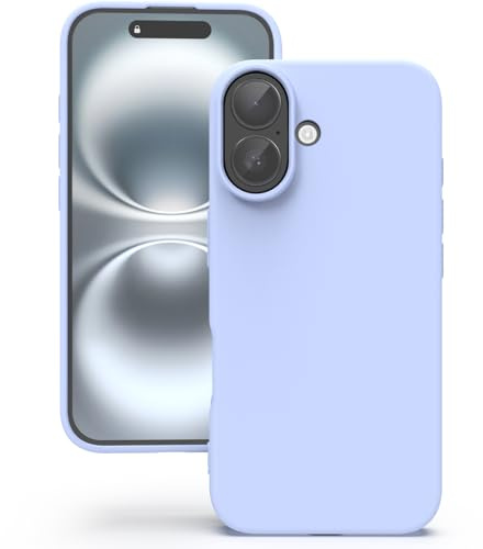 YATWIN Silicone Case for iPhone 16 Plus, Soft-Touch, Shockproof, DustProof, Antiskid Full Body Armour Phone Cover for Apple iPhone 16 Plus - Lilac