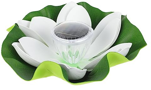 Sosoport Schwimmende Solar-kerze in Wasserform Für Den Außenbereich Pool Teich Realistische Blumenkerze Für Gartendekoration