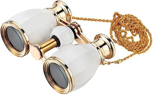 Opernglas-Fernglas für Frauen und Erwachsene, 4 x 30 mm, Theaterbrille, kompaktes Fernglas für Theater und Konzerte, antikes Fernglas mit Etui, abnehmbare Kette, B