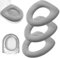 Guojanfon Bathroom Soft Thicker Warmer Stretchable Washable Cloth Toilet Seat Cover Pads, 3PCS (Gray)