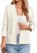 Cardigan Corto da Donna Blazer Vintage Elegante Giacca Estiva Casual Bolero Cardigan per Il Tempo Libero Ufficio M Beige -2