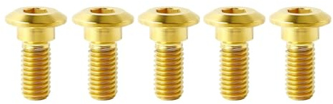 SHENGG Titan Motorrad Bremsscheibe Schraube Bremsscheibe Schrauben Verschluss M8 * 20 25 30mm for Schwimmende Rad Disk befestigung(Gold,5pcs M8x30mm)