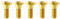 SHENGG Titan Motorrad Bremsscheibe Schraube Bremsscheibe Schrauben Verschluss M8 * 20 25 30mm for Schwimmende Rad Disk befestigung(Gold,5pcs M8x30mm)