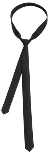 HSLPSM Schwarze Krawatte Damen, Verstellbare Krawatte Schwarz, Formelle Schwarze Krawatten, Jk-Uniform-Krawatte, Schmaler Schal, Ideal für Business, Hochzeiten, Formelle Veranstaltungen