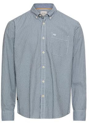 camel active Herren Langarmhemd mit Knopfleiste Navyblau, Menswear-M