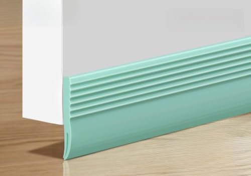 Striscia paraspifferi per porta, blocco del rumore, ferma spifferi per porta, fermaporta per sigillare le intemperie, paraspifferi per porte (verde, 95 x 4 cm)