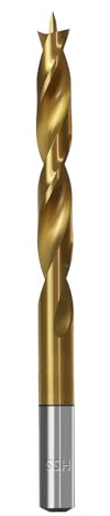 TIBOO DAY Brad Point Wood Drill Bits 8mm (5/16) Brad Point Drill | High Speed Steel, Double Flutes Design Metric Brad Point Drill Bits for Woodworking Soft & Hard Woods MDF Acrylic