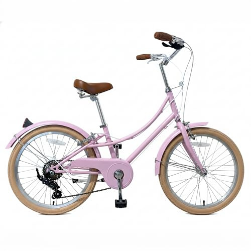 Vélo de ville 26 pouces pour femme, Shimano 7 vitesses confortable avec pneus Kenda 26 x 1,75, selle réglable pour femmes et personnes âgées, rose