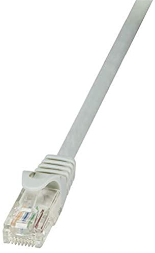 LogiLink CP1092U Cat.5e U/UTP Patch Cable, 10 Meter Length, Grey, Grey, 10 Meter Length