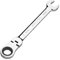 Jetech Llave de engranaje de cabeza flexible de 32 mm, llave combinada de trinquete de cabeza flexible de 12 puntas totalmente pulida, métrico