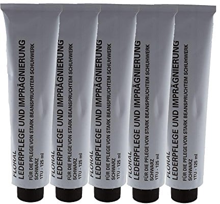 Floral Lederpflege und Imprägnierung Schwarz Bundeswehr 125ml Tube (5er Pack)