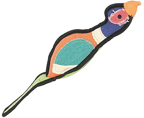 MULTIPET Mad About Pets Pheasant Gaudy Game Tough Dog Toy | Tough fabric squeaky dog toy – durable, long-lasting toy ideal for play and training, keeps dogs entertained