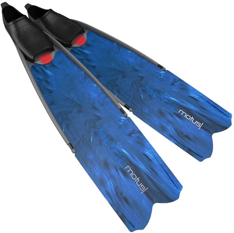 SEAC Motus Langen Flossen Fußteil, Ideal für Tauchen und Apnöetauchen, camo blau, 41/42