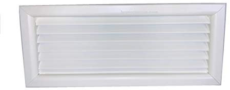 Griglia bocchetta ripresa alluminio aria calda fredda diffusore 600x200mm bianca