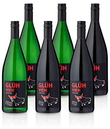 Feinste Weine GLÜHVIEH Glühwein Probierpaket Rot & Weiß - Weingut Metzger (6x 1L)