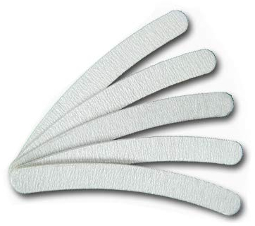 PROFICO Lot de 25 limes à ongles courbées - Grain 100/180 - Qualité supérieure - Pour ongles en gel et naturels (gris zèbre)