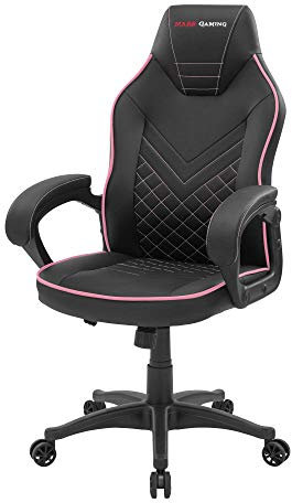 Mars Gaming MGCXONE, Silla Gaming Premium con Tapicería Air-Tech Pro, Reposabrazos Acolchados, Relleno Multicapa, Pistón Clase 4, Ruedas XL 65mm, Diseño Ergonómico, Rosa