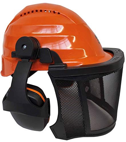 ENHA Forstschutzhelm Rockmann 2704 FWD KFW-Sandard Forsthelm, Forstkombination, Schutzhelm, Metallvisier, Gehörschutz