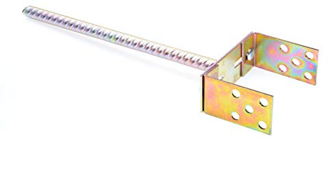 Aqbau® U-Pfostenträger verstellbar 0-120mm, Stabiler Holzpfosten mit Steindolle 400mm - Langlebig, Vielseitig