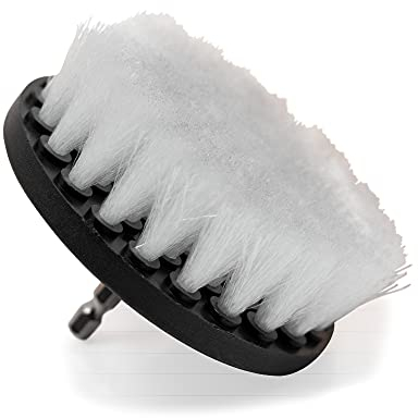 Spazzola rotante per la pulizia del trapano avvitatore a batteria, per la pulizia della vasca da bagno, piastrelle, tappezzeria, tappetini per auto (morbido 12 cm)
