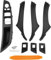 UCkasayfy Türgriff Kit Kompatibel mit BMW 5er F10/F11/F18 2010-2016, Fahrer Seite Fensterschalter Armlehne + Beifahrer Türgriff + Fensterschalter Abdeckung für Linkslenker Schwarz
