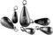 LMAB Tungsten Fastach Angel Gewicht bleifrei, für Shallow Rig & Jika Rig, zum Einhängen mit Clip, Weight Set, beschichtet, zum Barschangeln, Hechtangeln und Zanderangeln (7,2 g)