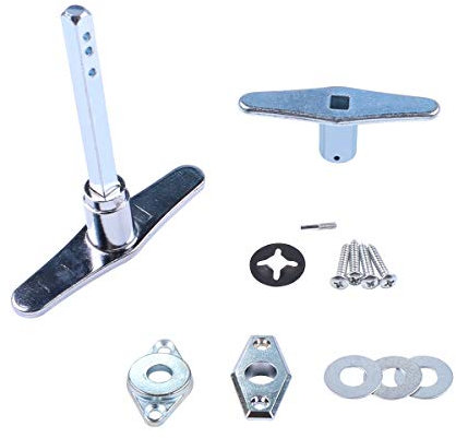 MOMAID Kit de herrajes para puerta de garaje (sin llaves), cromado