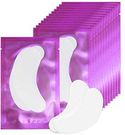 100 Paare Augenpads Wimpernpads für Wimpernverlängerung Wimpernlifting Wimpern Färben Wimpern Augen Patches Wimpernverlängerung Pad (Purple)