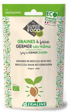 Germ'line - Graines à germer brocolis rave Bio 150g - Vendu par unité