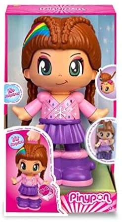 Pinypon - Iris Surprise, Puppencontainer Channel Superstars, Große Aufklappbare Puppen Aufbewahrung Box mit Fächern für Überraschungszubehör und Minifigur, Famosa (700017211)