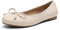 DREAM PAIRS Womens Classic Bow Flats Ballerina Slip on Formal Casual Pumps Style Shoes,Size 6,Beige,SDFA2203W-E
