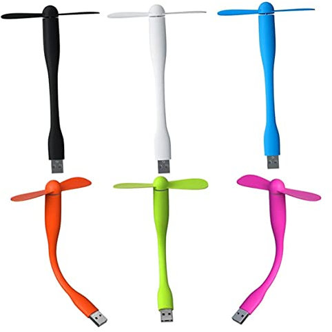 Lot De 6 Mini Ventilateurs Usb Ventilateur À Main Ventilateur Portable Ventilateur De Refroidissement Flexible Pour Le Cou Ventilateur De Silencieux Ventilateur De Poche Portable(couleur)