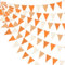 32Ft Wimpelkette Outdoor Orange Stripe Dot Dreieck Flagge Stoff Herbst Banner Wimpel Girlande für Herbst Dekoration Hochzeit Geburtstagsfeier Thanksgiving Day Home Nursery Outdoor Garden Decoration