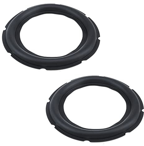 Dnyta 2 Pcs Perforated Rubber Speaker Foam Edge, 8 Inch Subwoofer Speaker Surround Rings Speaker Repair Replacement Parts