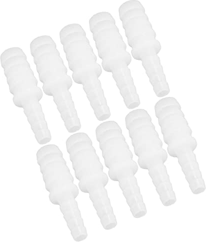 10 Stück Kunststoffs Ch Lauch Verschraubungen Rohr Verbinder PE-Rohr Verbinder Barb Reduzier Gelenk Gerade durch Set Kit für Pumpen Rohr (6-11 mm Konvertierungskopf)