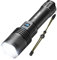 Smiling Shark Taschenlampe LED Aufladbar, Ultra-Bright Flashlights mit 5000 Lumen für Camping Wandern Outdoor Angeln Wasserdichte Hand-Torch Zoombarem Fokus, Taschenlampe-Flashlight-LED-Aufladbar