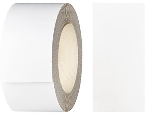 haggiy Kantenumleimer aus Melamin mit Schmelzkleber, 40 mm x 5 m | Umleimer zum Aufbügeln f. Regalbretter & Platten | Kantenband - Dekor: Arctic Weiß