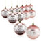 com-four® 12x Weihnachtskugeln, Christbaumkugeln bruchsicher aus Kunststoff für Weihnachten, Baumschmuck für den Christbaum mit Anhänger
